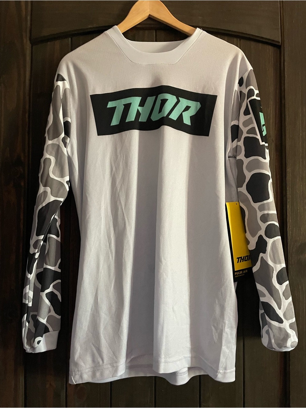Thor Men’s Long Sleeve White Motocross Jersey, Size M